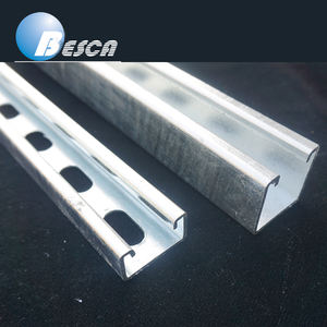 Bestseller: Feuerverzinkte Unistrut-Montageschiene aus massivem Stahl und geschlitzte C-Profil-Stahlschiene für Solarprojekte - Product Image 3