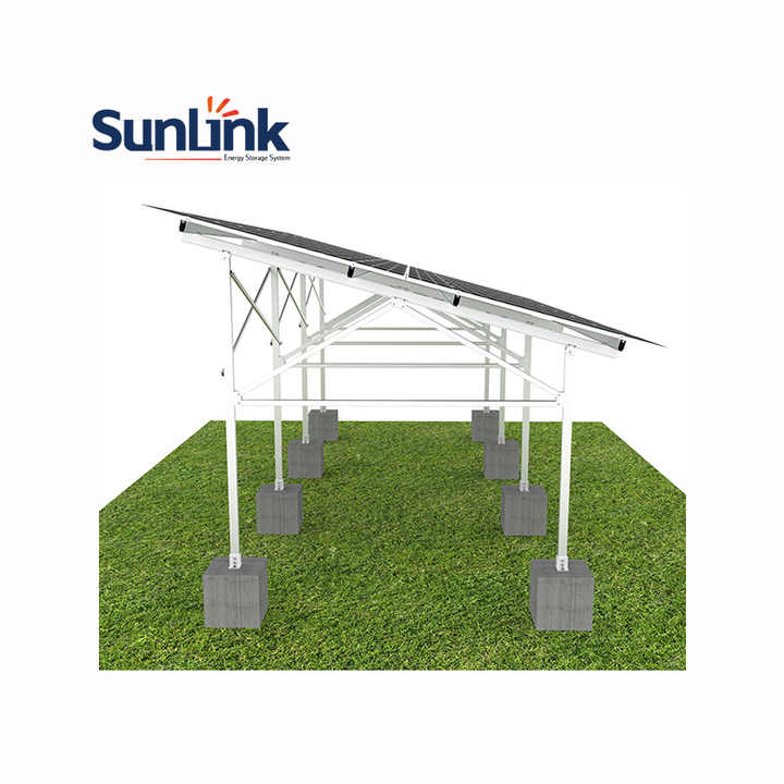 Sunlink Ground Mounted Farm System Solar Mounting Rails Bracket Kits ...