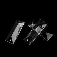 Plafonnier Triangle en cristal K9, 22x76mm, haute qualité, 10 pièces, accessoires de lampe, à prisme