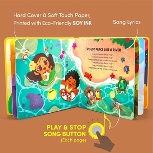 Louez le Seigneur Christian Sound Books 6 chansons bibliques Livres <span class=keywords><strong>de</strong></span> musique interactifs pour les enfants - Product Image 4