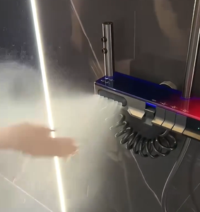 Ensemble <span class=keywords><strong>de</strong></span> douche mural numérique LED en laiton poli avec jet en céramique, mitigeur thermostatique à poignée unique et fonction pluie <span class=keywords><strong>piano</strong></span> - Product Image 2