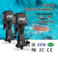 Moteur hors-bord électrique Havospark G40, poussée de 395 kg, propulseur marin de 40 kW, 1650 tr/min, pour kayaks de pêche, bateaux de petite et moyenne taille, yachts