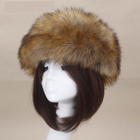 Bandeau en fausse fourrure de renard pour femmes, chapeau de Ski, couvre-oreilles tendance, nouvelle collection hiver