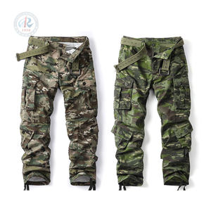 Оптовые камуфляжные рабочие брюки для мужчин: повседневные брюки для активного отдыха, походов и путешествий, однотонные, со средней посадкой, из антипиллингового хлопка - Product Image 4