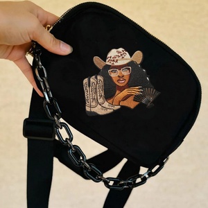 Tùy Chỉnh Chất Lượng Cao Màu Đen Cowgirl Thêu Các Bản Vá Lỗi Phong Cách Phương Tây Áo Khoác T-Shirt Trucker Hat Vá DIY Trang Trí - Product Image 6
