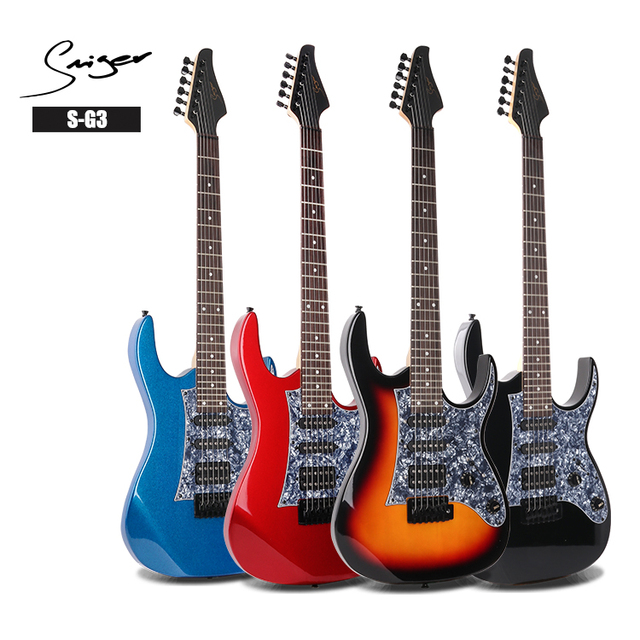 Wholesale Custom logo High Quality Musical Instruments Glossy 6 Strings 24 Frests Electro Guitar Electric