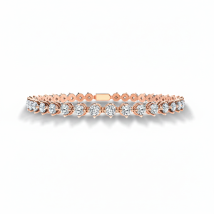 2.00TCW Real Round Brilliant Cut Diamond Tennis Bracelet in 14K <b>Rose</b> <b>Gold</b> 7 Inches Women's Elegant Jewelry - Product Image 2