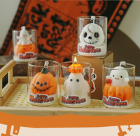 Halloween Kürbis Geist Fledermaus Form Handgemachte Bienenwachs Sojawachs Duftkerze |   Gruselige Weihnachtsdekoration für Zuhause und Partygeschenke