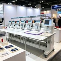 Machine à broder commerciale efficace à 3 têtes, machine à broder automatique pour les petites commandes