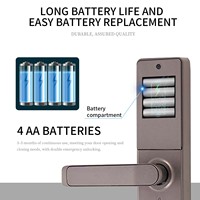 Serrure intelligente Tuya, télécommande, empreinte digitale, carte, mot de passe, serrure de porte sans clé pour la maison, le bureau, le studio, porte en bois