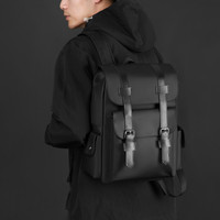 Sac à dos vintage de grande capacité en PU de 15.6 pouces pour ordinateur portable sac à dos étanche et décontracté pour voyages d'affaires à usage quotidien avec LOGO personnalisé