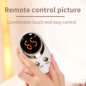 Chauffe-jambes électrique à télécommande avec écran numérique 4ème génération 360 °   Chauffage d'appoint sous le bureau avec 5 niveaux de température et minuterie de 8 heures - Product Image 4