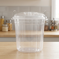 Conteneur de rangement en plastique classique multifonctionnel écologique de plus de 35 L avec couvercle en PP de qualité alimentaire et poignées de verrouillage pour la viande de l'Aïd al-Adha
