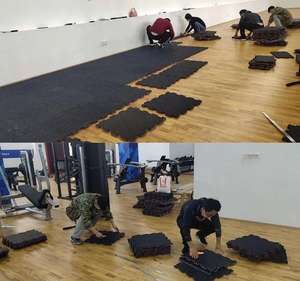 แผ่นรองออกกำลังกาย EVA ความหนาแน่นสูง ป้องกันการลื่น ยางด้านบน สำหรับฟิตเนสที่บ้าน แบบต่อกันเป็นแผ่นจิ๊กซอว์ ป้องกันพื้น TAP TAPMAT - Product Image 5