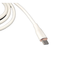 Cable de Carga USB C de Silicona Líquida, 60W, Carga Rápida, Transferencia de Datos, 1M, Cable Trenzado Resistente para Teléfono, Tableta, Portátil