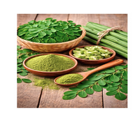 Bubuk Daun Moringa Murni Kualitas Premium Kelas Ekspor Bahan Makanan dari India Diproses Baru Warna Hijau Alami