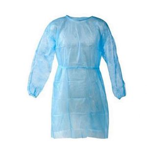 <b>Disposable</b> Surgical Haircut Plastic <b>Apron</b> for Cleanroom Use Blue Class II Medical PE Material - Product Image 1