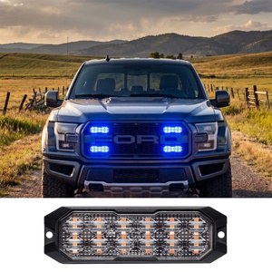 Feu de signalisation de grilée bicolore 12V 24V 5 câbles 12 LED lentille fumée stroboscopique 36W ECE R65 XB2 ECE R10 pour véhicule d'urgence - Product Image 1