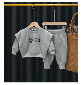 OEM ODM Vêtements pour enfants garçon fille unisexe en coton gaufré confortable ensembles de vêtements pour bébés garçons en deux pièces - Product Image 3