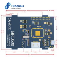 Écran LCD Proculus 3,5 pouces 480x320, moniteur portable, module d'écran tactile capacitif multi-touch pour Raspberry Pi et Banana Pi
