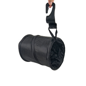 Hot Sale Foldable Portable Car Trash Holder Car Trash Bin Organizer Mini Garbage Bin Portable Car Canvas Oxford Cloth Trash Can