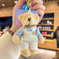 Porte-clés en peluche doux et animal en peluche kawaii pour couple, ours en peluche, jouet pour enfants, cadeau, sac, décoration, 4.7 pouces, 12cm, offre spéciale