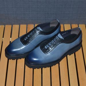 Zapatos Formales de Alta Calidad para Hombre, Zapatos de Vestir de Cuero Genuino para Boda y Oficina, Zapatos con Punta Cerrada, Zapatos para Aumentar la Estatura, Fabricante de Zapatos Personalizados - Product Image 5