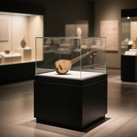Robuster, verstellbarer, moderner freistehender Metall-Museumsständer für Skulpturen und Artefakte – Ausstellungsqualität für die Konservierung