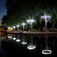 Lexiang Outdoor Hängende Baumring-Lichter IP65 LED-Faser-Acryl 111-240V Nicht-Intelligente Steuerung Park-Straßen-Dekorationsbeleuchtung