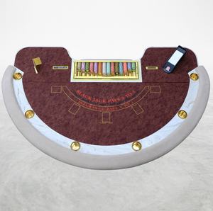 96インチテキサスホールデムバカラブラックジャックルーレットポーカーテーブル豪華にカスタマイズ - Product Image 1