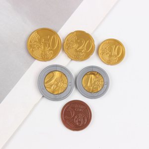 Monedas de Euro de Plástico Personalizadas, Redondas, Bicolor, Material PS, Accesorios para Juegos de Recompensas - Product Image 1