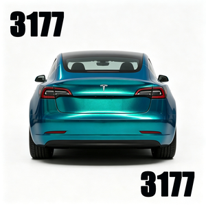 Vinilo para Envoltura de Autos con Cobertura Total, Color Azul Metálico Atomic <span class=keywords><strong>Teal</strong></span>, Autoadhesivo, Autoregenerable, Antiarañazos, Cambia el Color de la Pintura del Auto, Suministro de Fábrica - Product Image 5