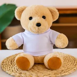 Songshan Toys Cheap Promotional Gifts White Black Shirt Custom Cute Stuffed Animal Custom Logo Plush Teddy Bear With T-shirt