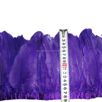 Décoration de mariage, garniture en plumes d'oie de luxe, franges pour robe de mariée, voile, ornement, accessoire
