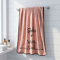 Factory Printed Large Microfiber Bath Towel Soft Absorbent Embroidery Logo Quick Dry and Compressed