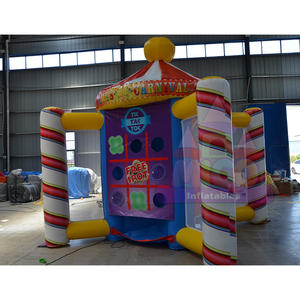 Jeu gonflable de carnaval 4-en-1 - Tic Tac Toe/Couleurs/Tir à la fléchette - Matériel PVC géant pour enfants et adultes - Garantie 3 ans - Product Image 5