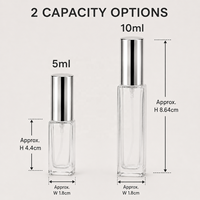 Flacon vaporisateur de parfum portable en verre 5ml 10ml, atomiseur de voyage rechargeable, flacon échantillon de parfum vide