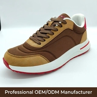 Chaussures de course transfrontalières pour hommes, style tendance, à lacets, semelle épaisse, en tissu PU respirant, chaussures de sport décontractées