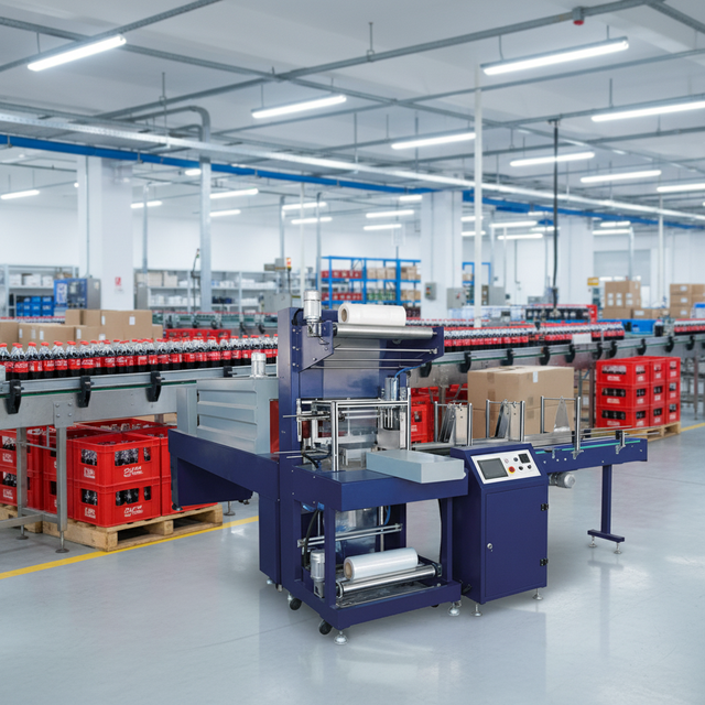 Automatic Plastic Bottle and Shrink Packing Machine
