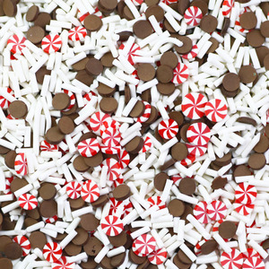 500G Giáng Sinh Màu Đỏ Bạc Hà Nâu Dot Sprinkles Trộn Polymer Đất Sét Sprinkles Lát Trộn Cho Chất Nhờn - Product Image 4