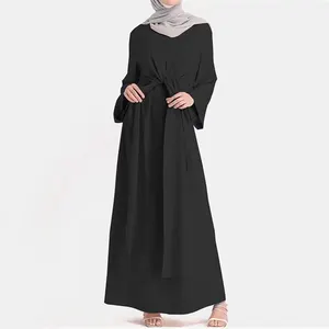 吉尔巴布女装Abaya迪拜土耳其穆斯林婚礼长袖时尚头巾晚礼服2023 2件