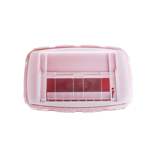 Conteneurs à objets piquants en plastique médical rouge de 6 gallons avec bouton latéral pour la collecte des aiguilles et des déchets médicaux en milieu hospitalier - Product Image 5