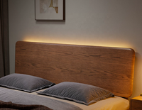 Lit de rangement moderne en bois de chêne massif nordique avec design en forme de boîte, lit double de 1,5 m pour petits appartements, chambre à coucher SMC088