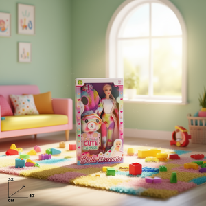 Muñeca Bella Mascotte, Linda Muñeca de Moda con Ropa Intercambiable, 32 cm, con Animal de Peluche, para Mayores de 3 Años - Product Image 2