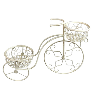 Soporte de Metal para plantas de jardín y bicicleta, 2 macetas, cesta de flores - Product Image 1