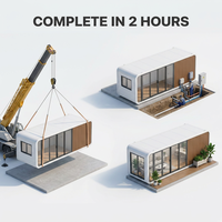 Espace de travail mobile préfabriqué Apple Capsule Office Room avec système d'alimentation et de câblage réseau AC pour bureau temporaire ou studio