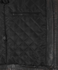 Veste en cuir Nappa noir véritable 100% sur mesure pour homme, logo personnalisé, marque privée, fabricant OEM, vente en gros, luxe - Product Image 5