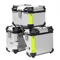 Ensemble de bagages pour moto : Top Case en alliage d'aluminium 43L + Sacoches latérales 39L, grande capacité, étanche, pour rééquipement/amélioration