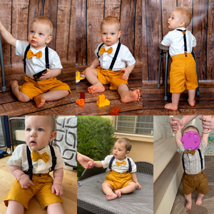 Conjunto de Ropa para Niños, Camisa y Pantalones Cortos Estilo Europeo Personalizados, Ropa de Verano 2021 para Bebés y Niños - Product Image 2