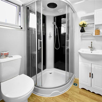 Maison conteneur de luxe extensible 20ft 40ft, moderne, 3 chambres, pliable, modulaire, villa mobile avec terrasse pour habitation et bureau